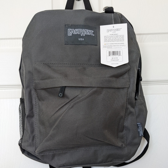 NWT East West Bookbag Charcoal Gray - Picture 3 of 7